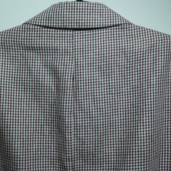 Zara Men’s Brown and White Checkered Jacket 38 - Picture 6 of 14
